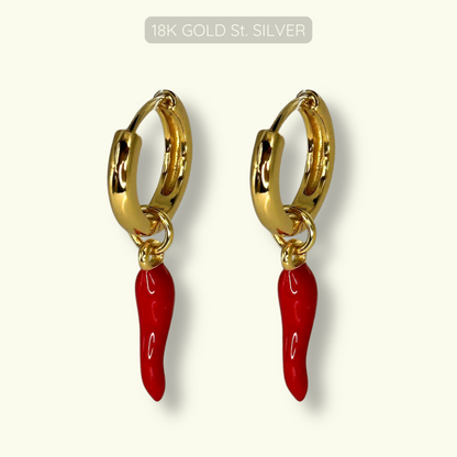 Chilli Hoops - 18k Gold Plated Sterling Silver