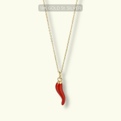 Chilli Necklace - 18k Gold Plated Sterling Silver