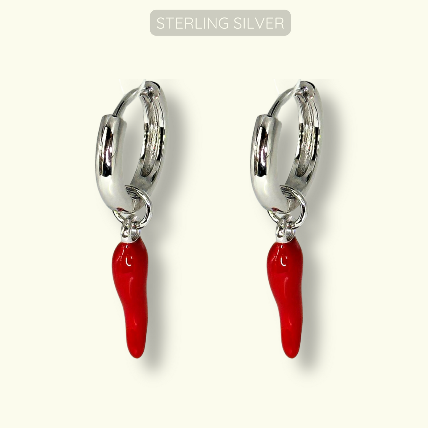 Chilli Hoops - 925 Sterling Silver