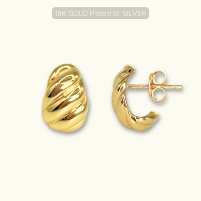 Baker Studs - 18k Gold Plated Sterling Silver