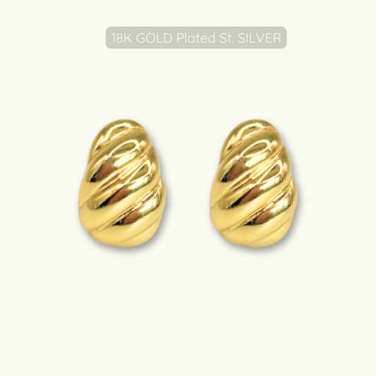 Baker Studs - 18k Gold Plated Sterling Silver