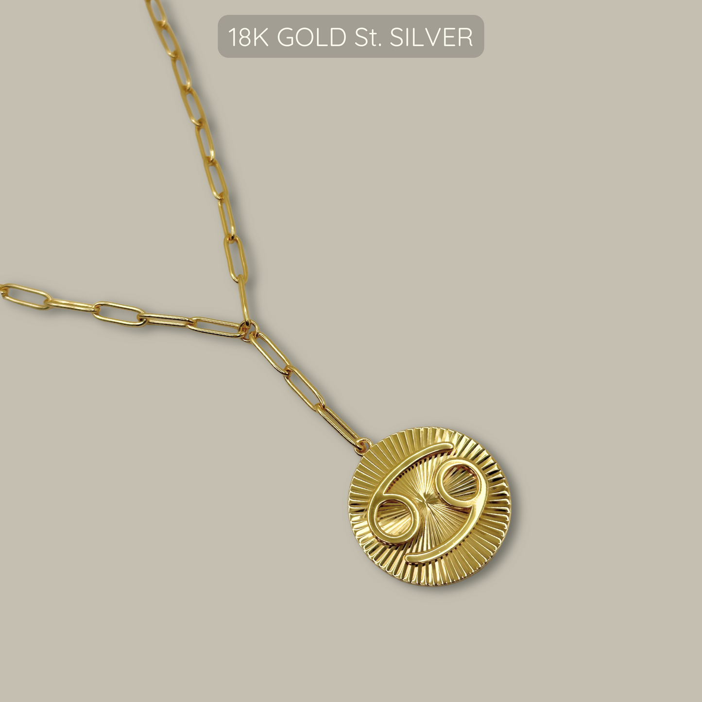 Symone Zodiac Necklace - 18k Gold Plated 925 Sterling Silver