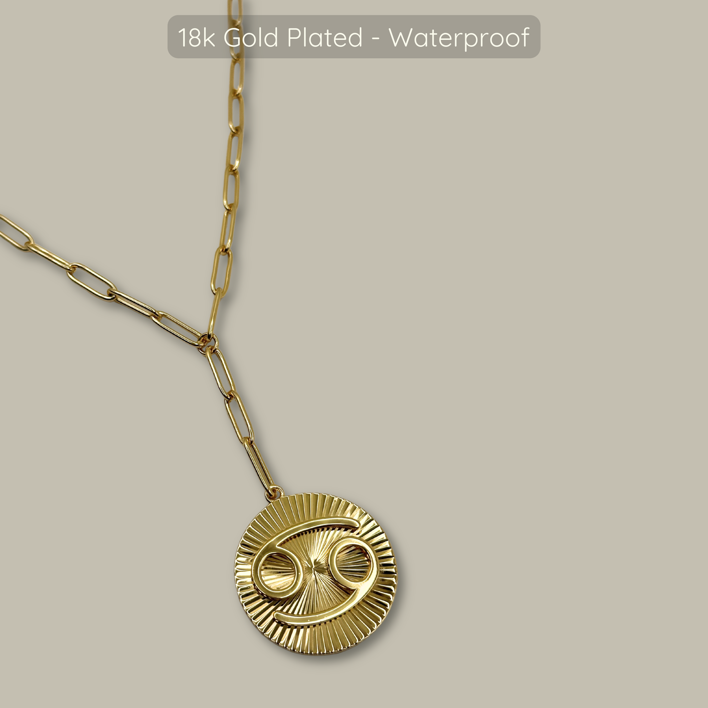 Symone Zodiac Necklace  - Waterproof - 18k Gold Plated, PVD Plated