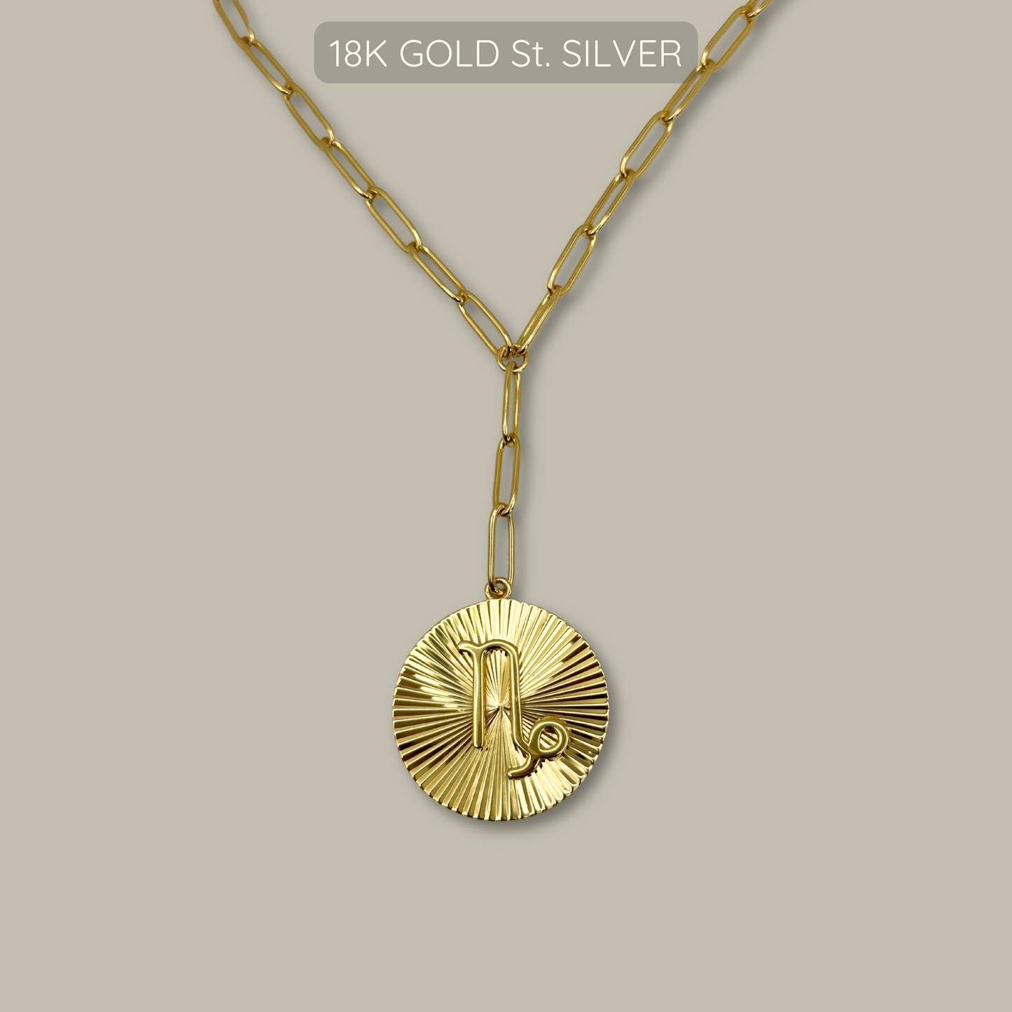 Symone Zodiac Necklace - 18k Gold Plated 925 Sterling Silver