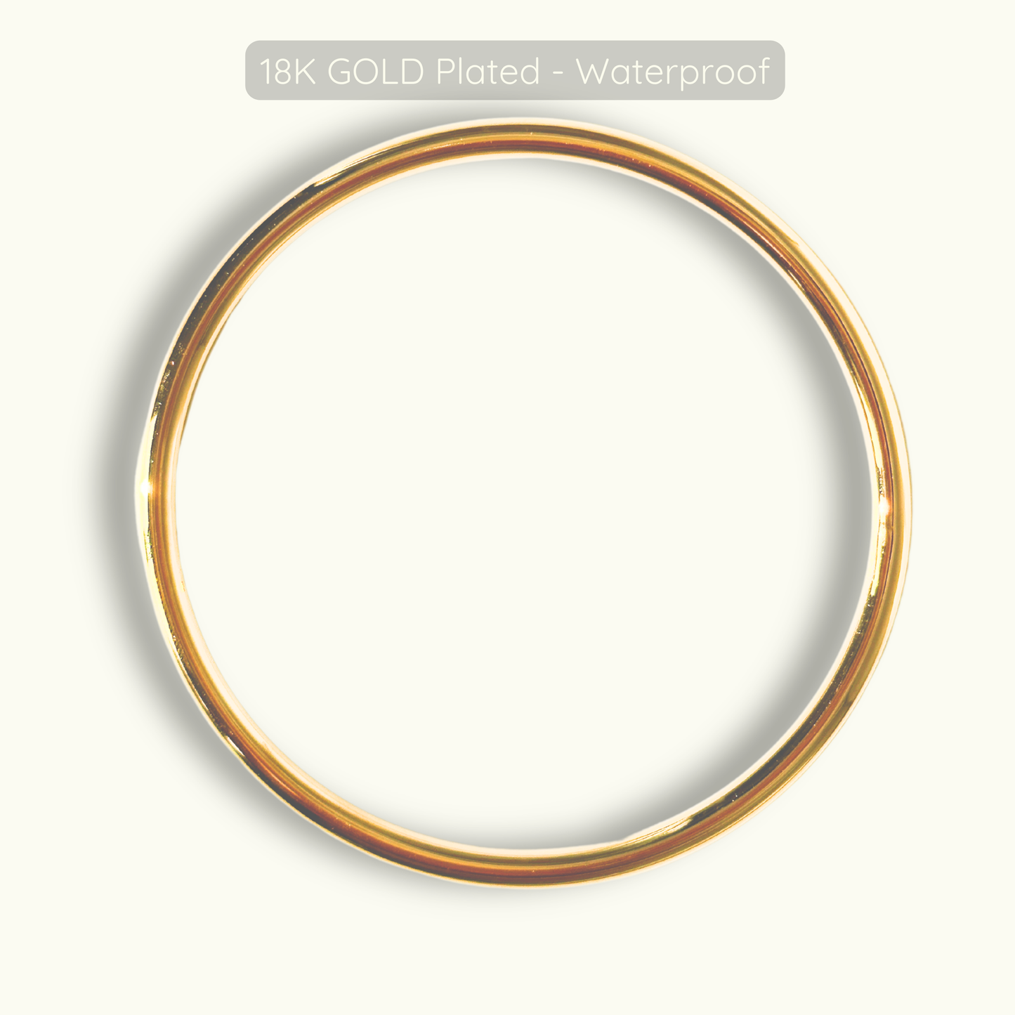 Carmela Bangle - 18k Gold Plated - Waterproof