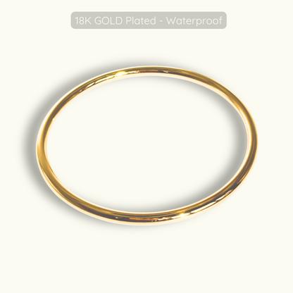 Carmela Bangle - 18k Gold Plated - Waterproof