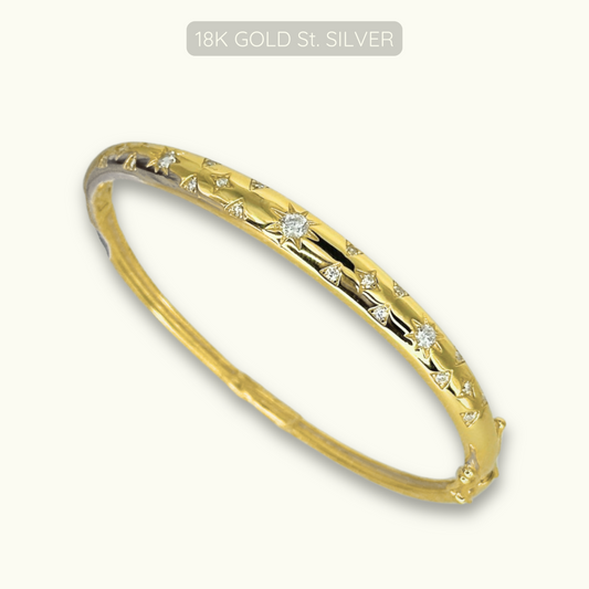 Destiny Bangle - 18k Gold Plated 925 Sterling Silver