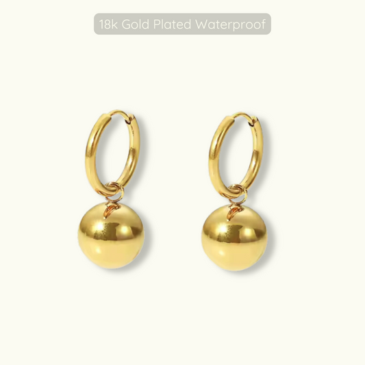 Donna Hoops - 18k Gold Plated - Waterproof