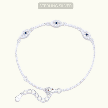 Evil Eye Bracelet - Sterling Silver