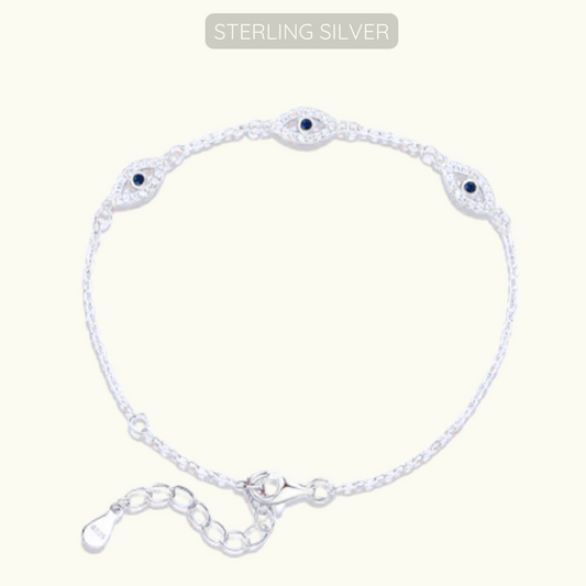 Evil Eye Bracelet - Sterling Silver