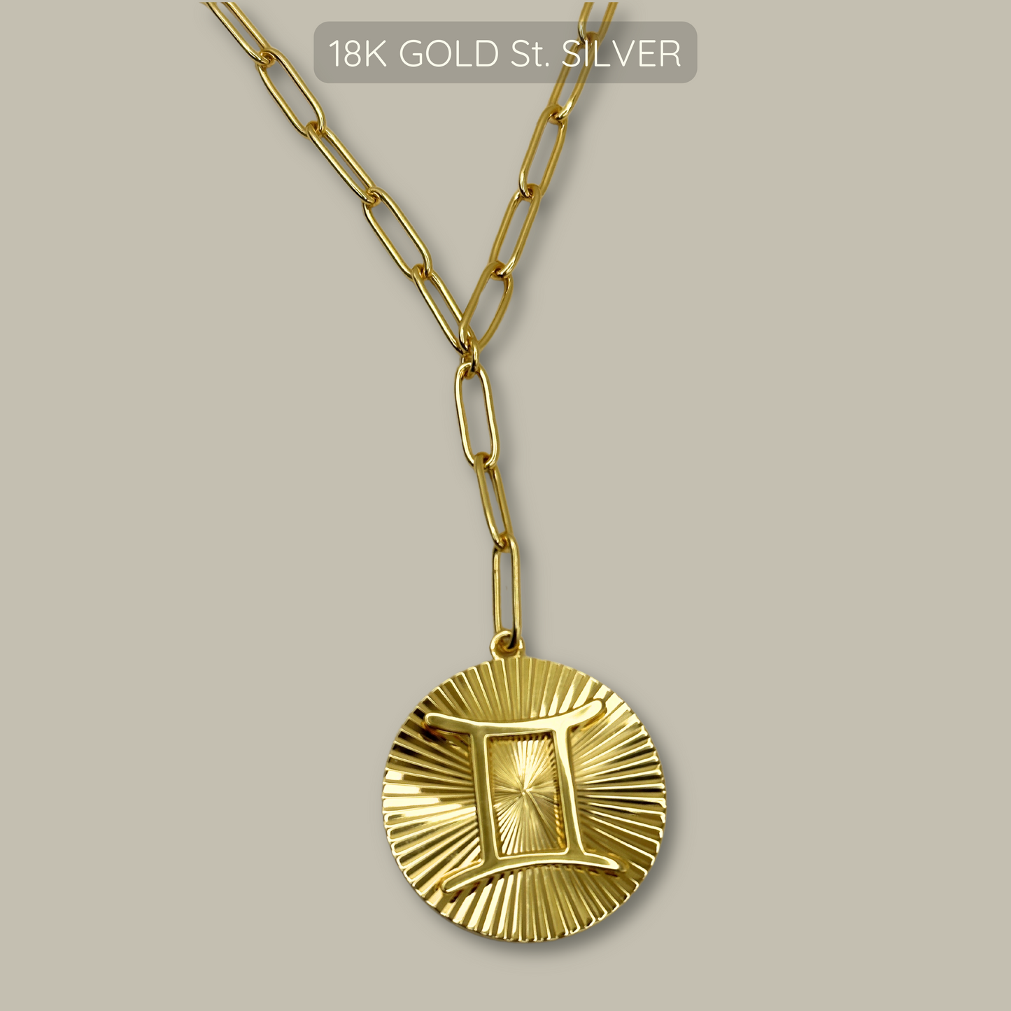 Symone Zodiac Necklace - 18k Gold Plated 925 Sterling Silver