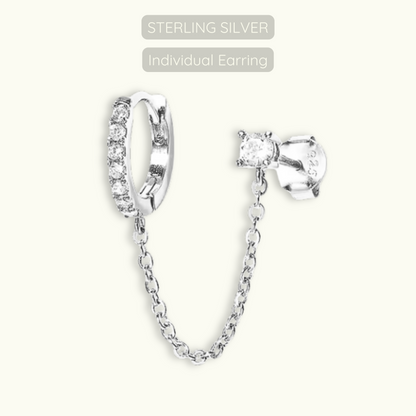 Gwen Chain Earring - Sterling Silver