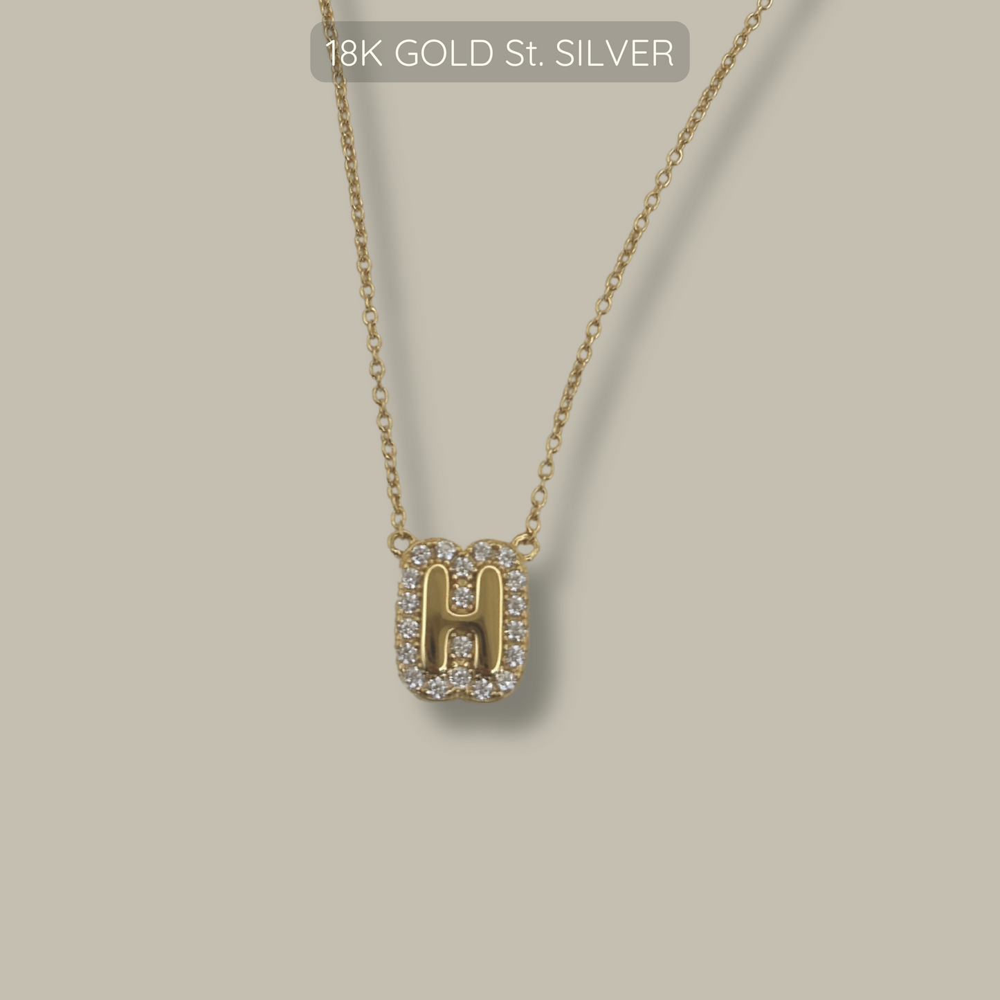 Alpha Necklace - 18k Gold Plated 925 Sterling Silver