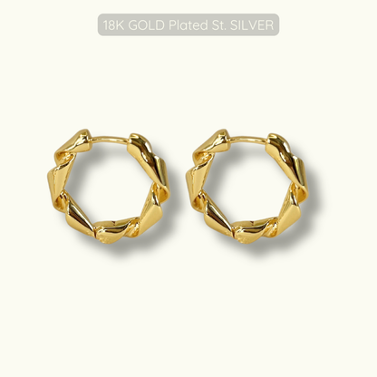 Judy Hoops - 18k Gold Plated 925 Sterling Silver