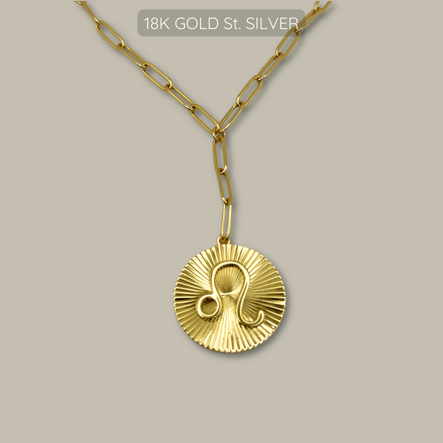 Symone Zodiac Necklace - 18k Gold Plated 925 Sterling Silver