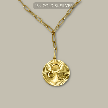 Symone Zodiac Necklace - 18k Gold Plated 925 Sterling Silver