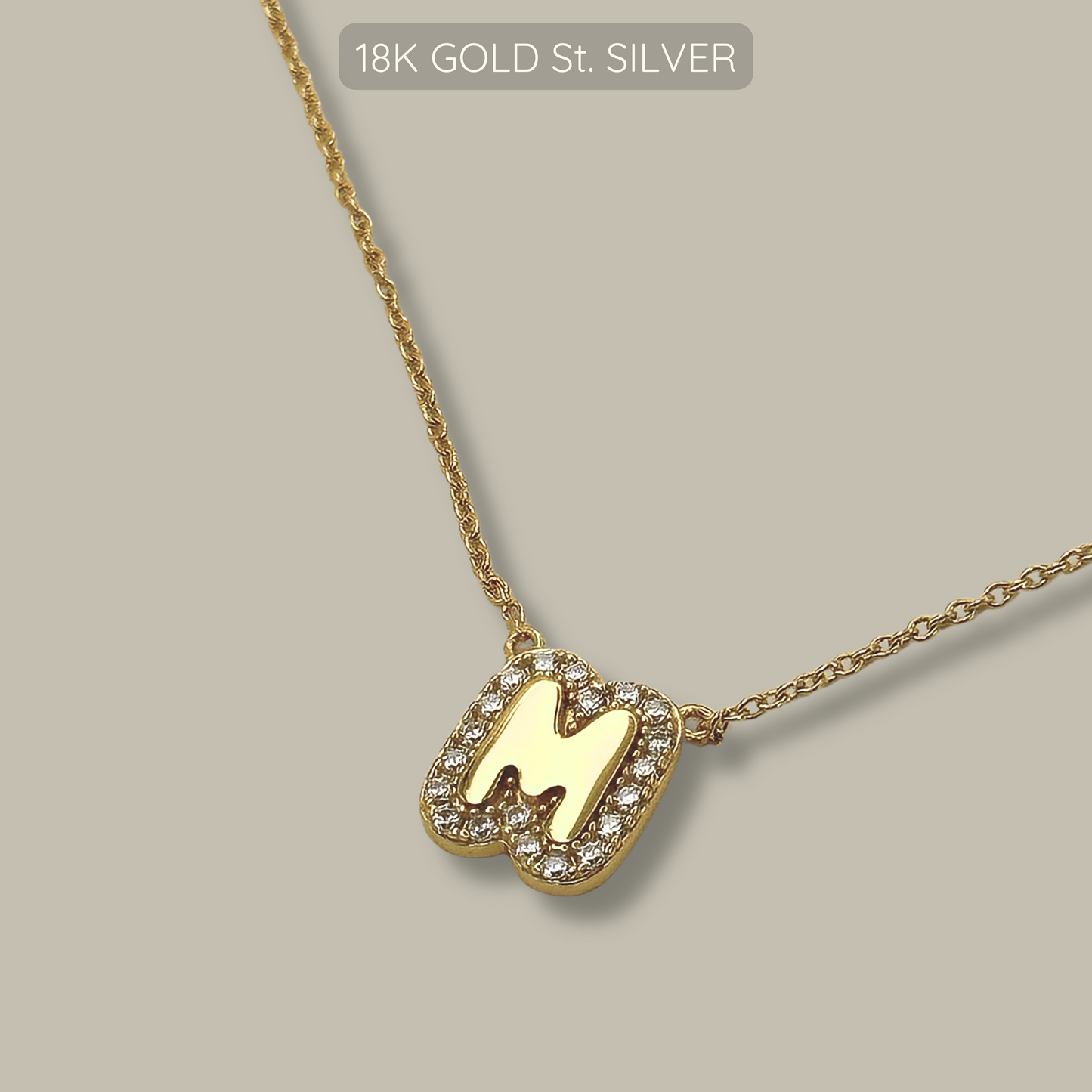 Alpha Necklace - 18k Gold Plated 925 Sterling Silver