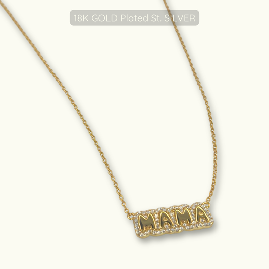 Mama Necklace - 18k Gold Plated 925 Sterling Silver