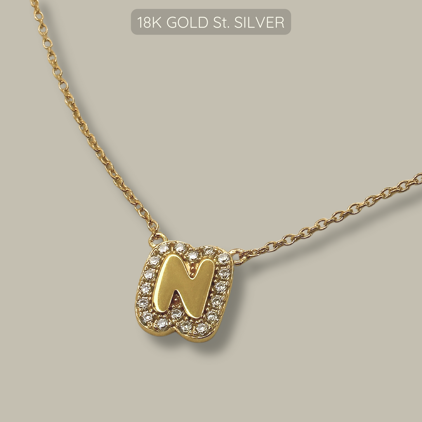 Alpha Necklace - 18k Gold Plated 925 Sterling Silver