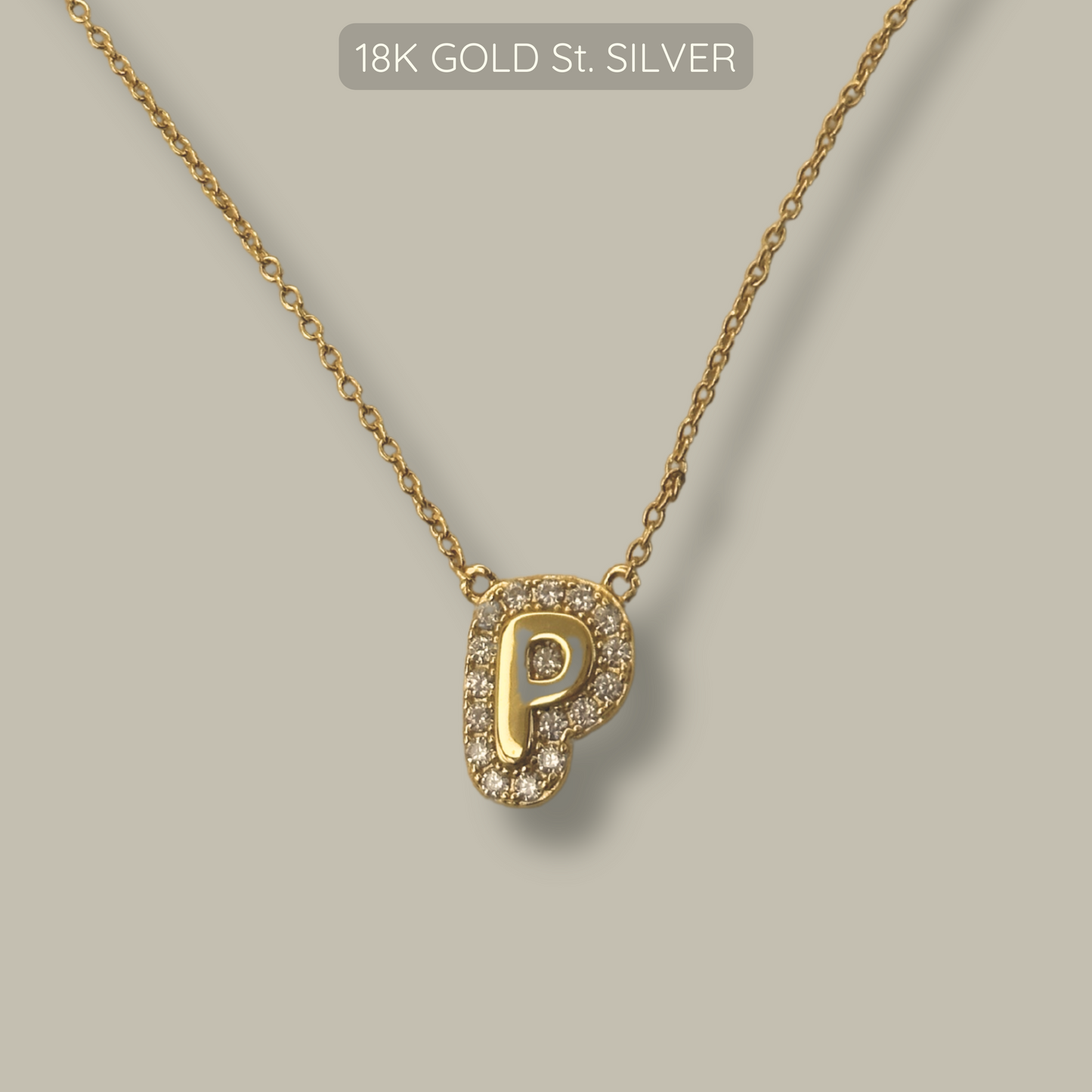 Alpha Necklace - 18k Gold Plated 925 Sterling Silver