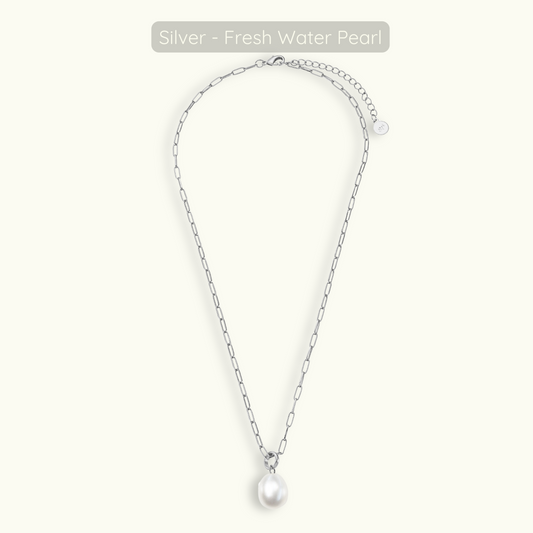 Pearl Necklace - Silver