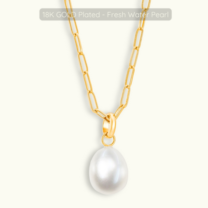 Pearl Necklace - 18k Gold Plated