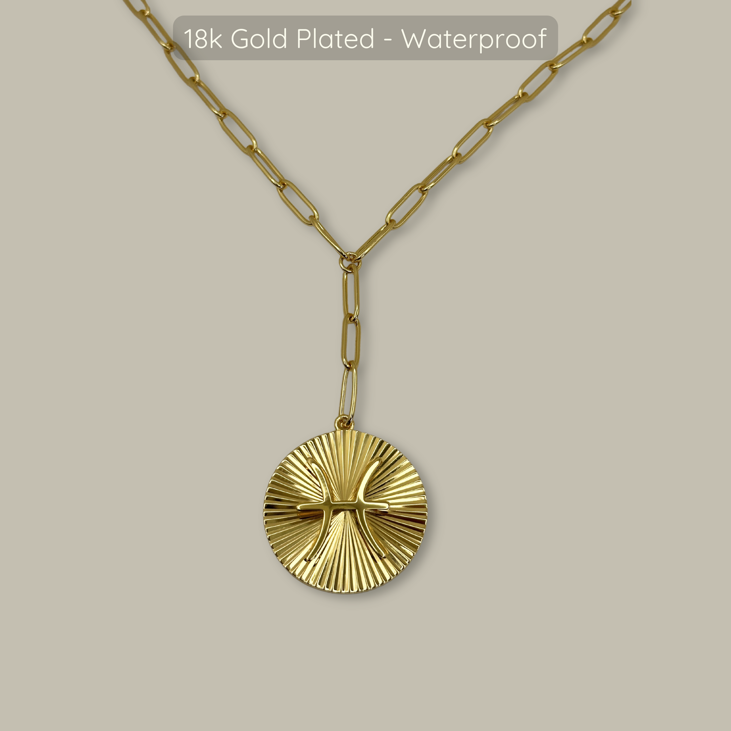 Symone Zodiac Necklace  - Waterproof - 18k Gold Plated, PVD Plated