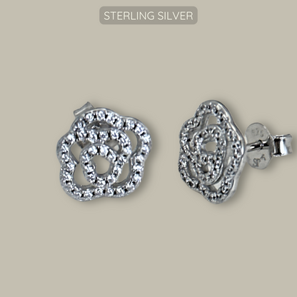 Rose Studs -925 Sterling Silver