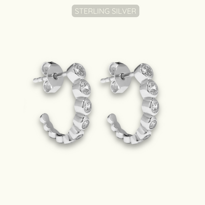 Sofia Demi-Hoops - 925 Sterling Silver