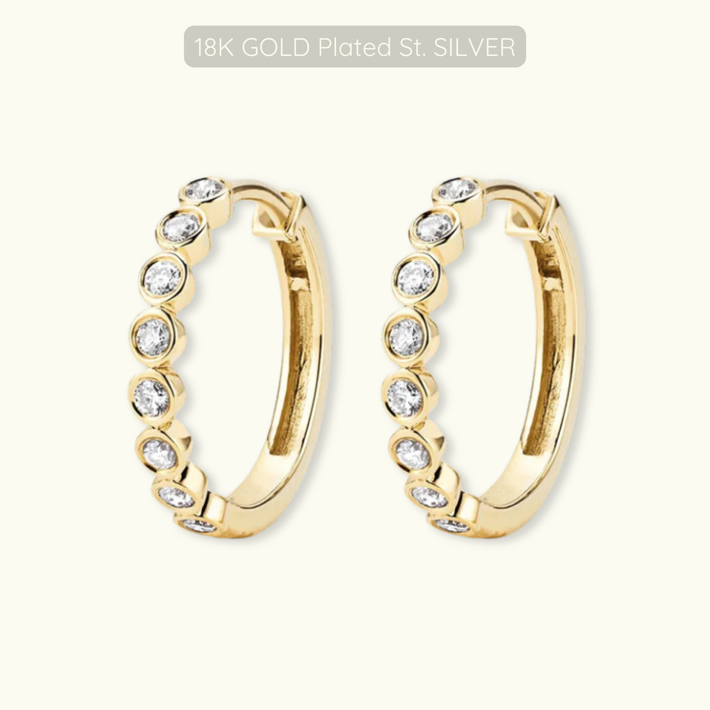 Sofia Hoops - 18k Gold Plated 925 Sterling Silver