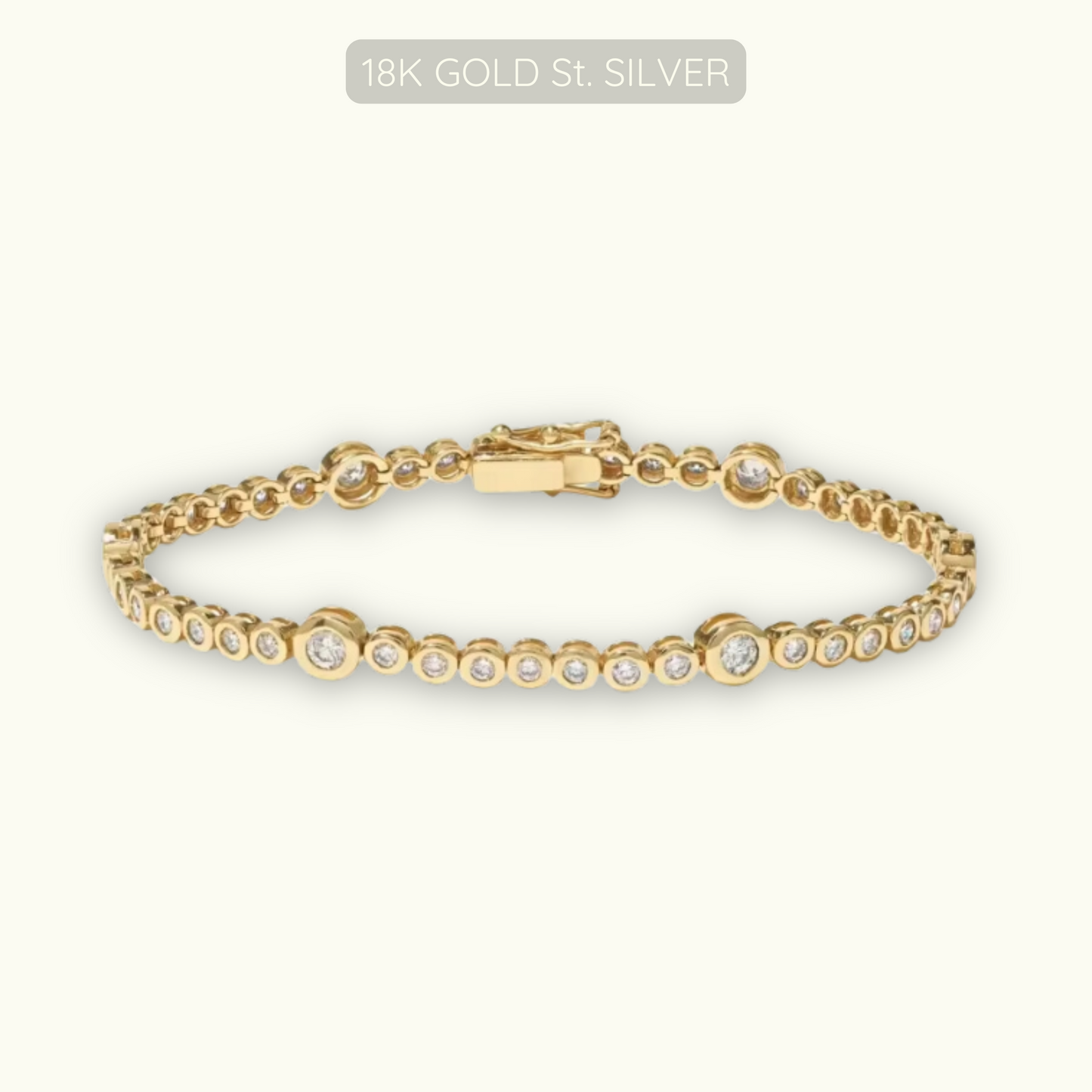 Sofia Tennis Bracelet - 18k Gold Plated 925 Sterling Silver