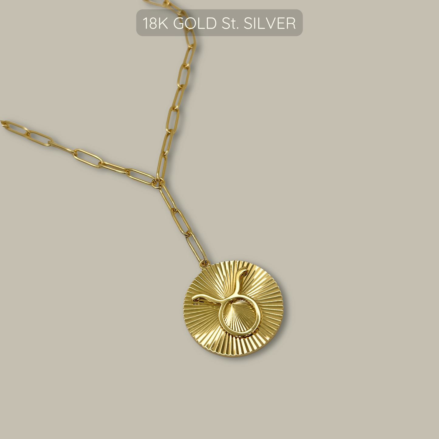 Symone Zodiac Necklace - 18k Gold Plated 925 Sterling Silver