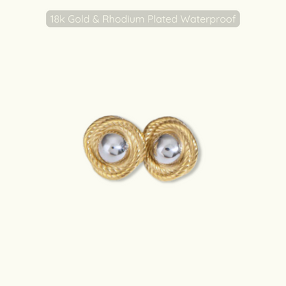 Veronica Studs - 18k Gold Plated - Waterproof